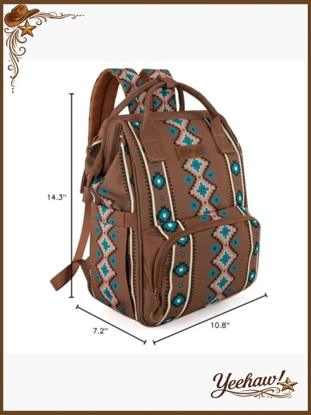 Western Aztec Diaper Bag Backpack Travel Backpack Multi-Function Baby Bags for